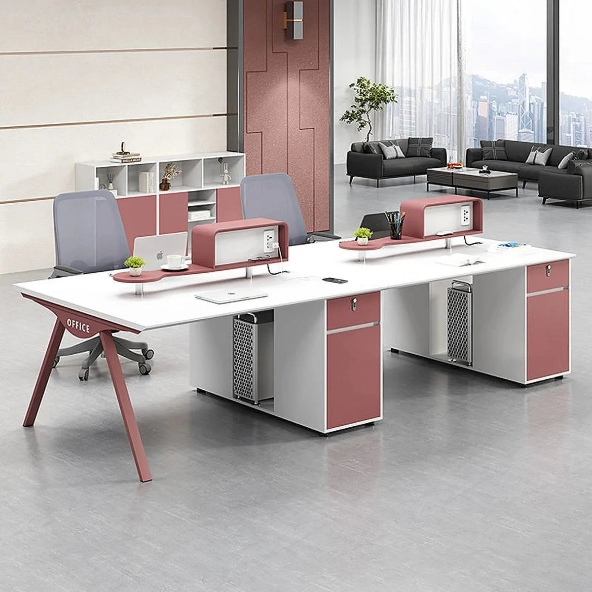 Wooden Executive Desk with Drawers O4845