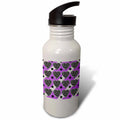 Zebra Purple White Black Print 21 oz Sports Water Bottle S567427