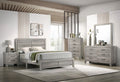 4pc King Size Gray Wooden Bedroom Set O2542