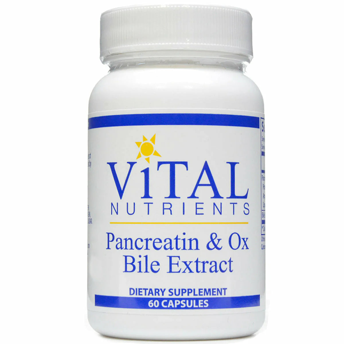 Pancreatin & Ox Bile Extract 60 vcaps D121