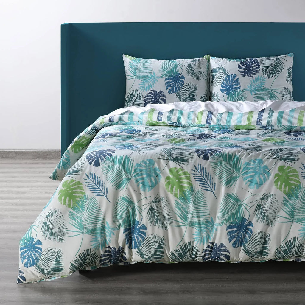 King Cotton Percale Reversible Duvet Cover Set R3293