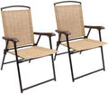 Beige Set of 2 Folding Sling Chair K8801