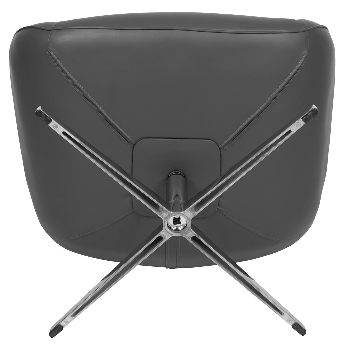 Gray LeatherSoft Swivel Wing Chair P31903