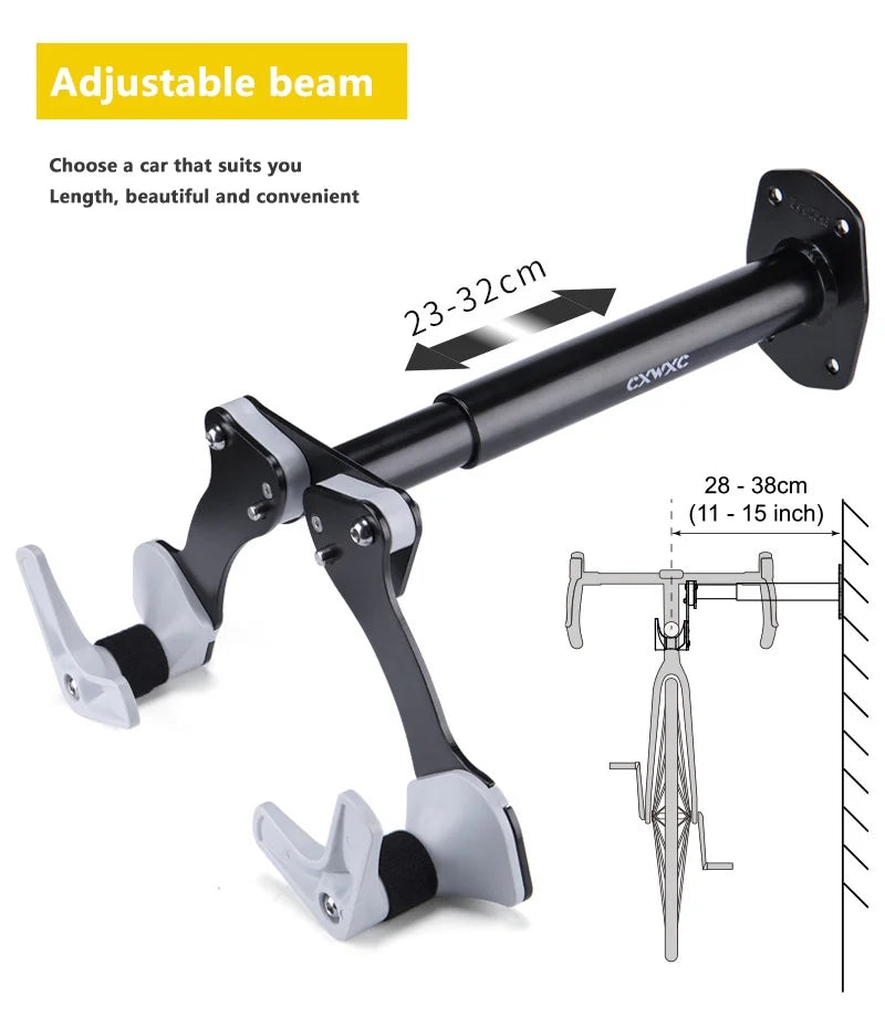 Bike Wall-Mounted Vertical Garage Storage Horizontal Adjustable Hook E743368