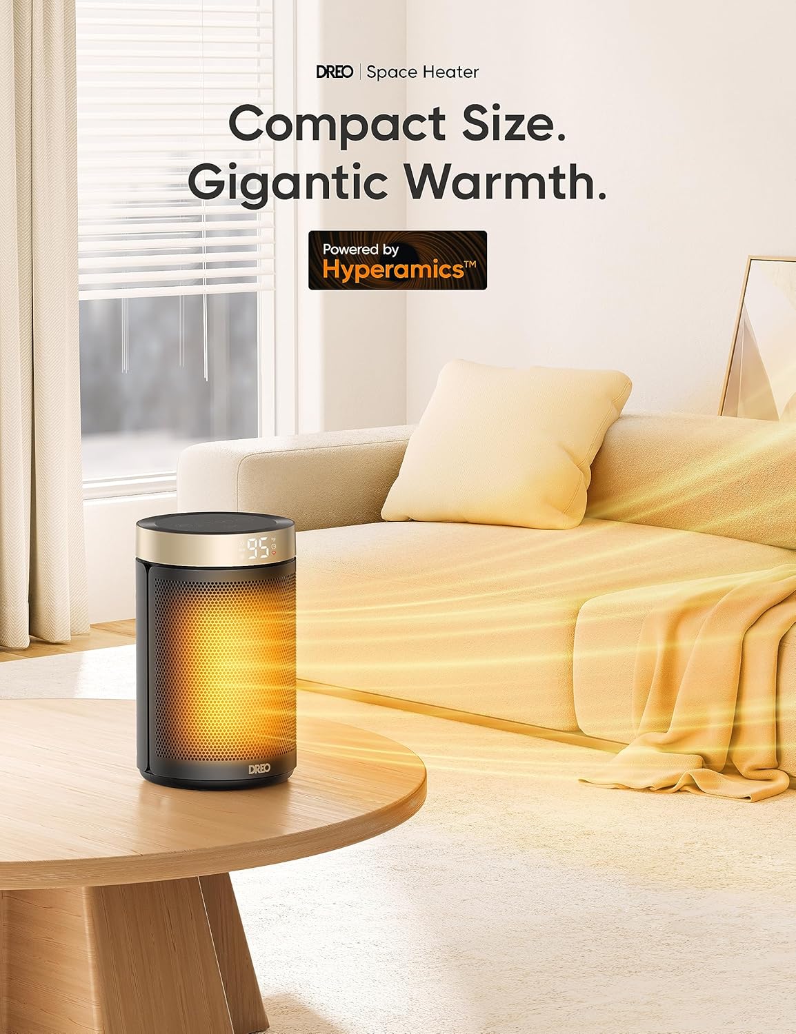 1500W Portable Electric Space Heater with Thermostat N7394