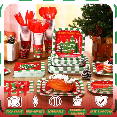 350 Pcs Disposable Paper Plates and Napkins Set Z540