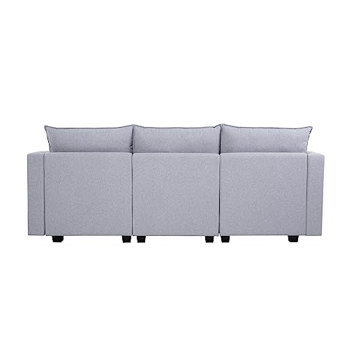 Caramel 6-Seater Modular Sleeper Couch with Ottoman Air Leather H173
