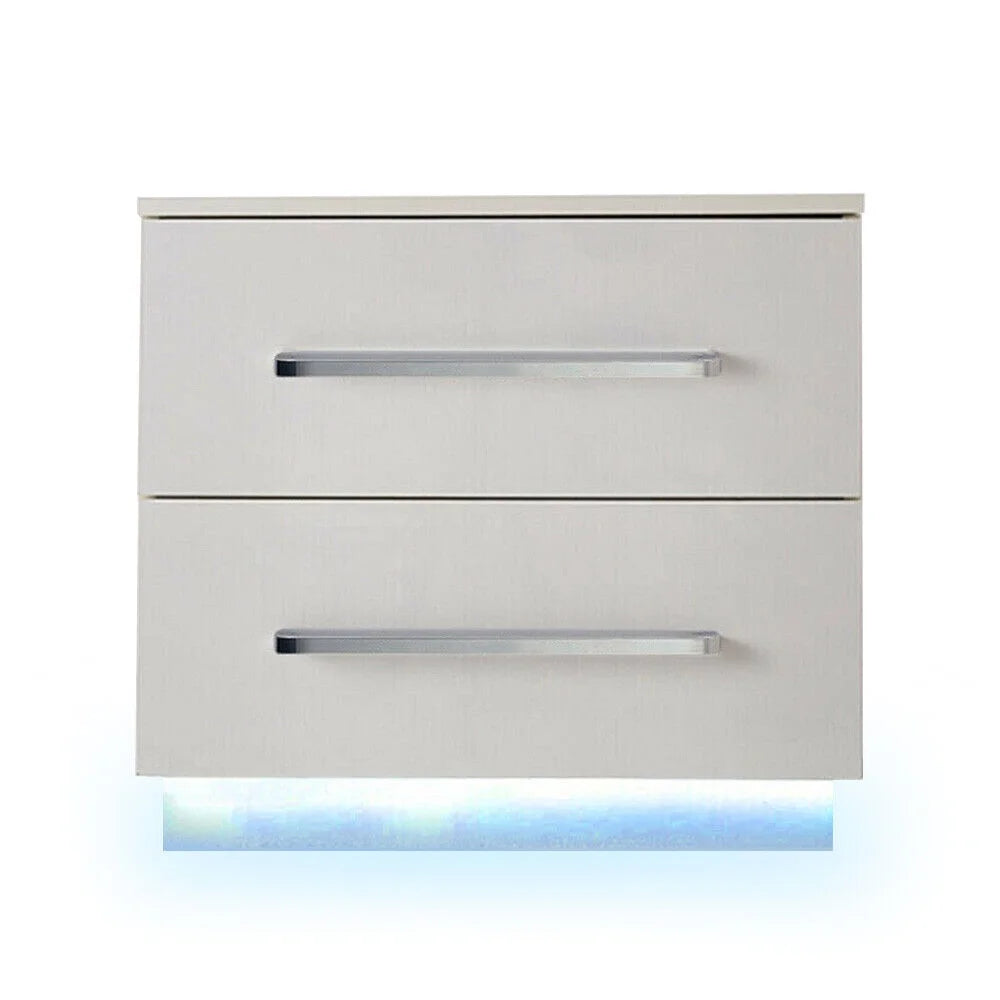 Modern High Gloss 2 Drawer Nightstand X848