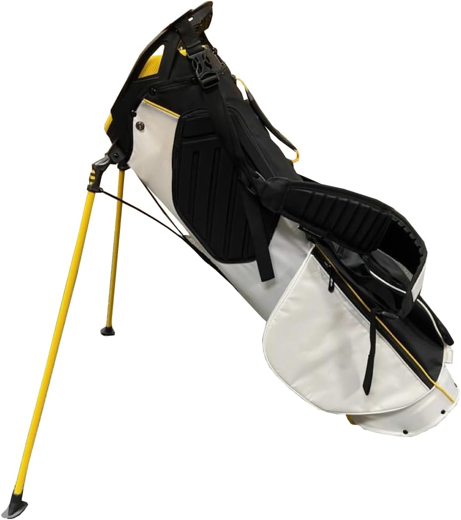 Black/White/Gold Golf Stand Bag R2302
