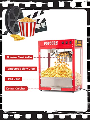 Red 8 Oz Kettle Popcorn Machine E294