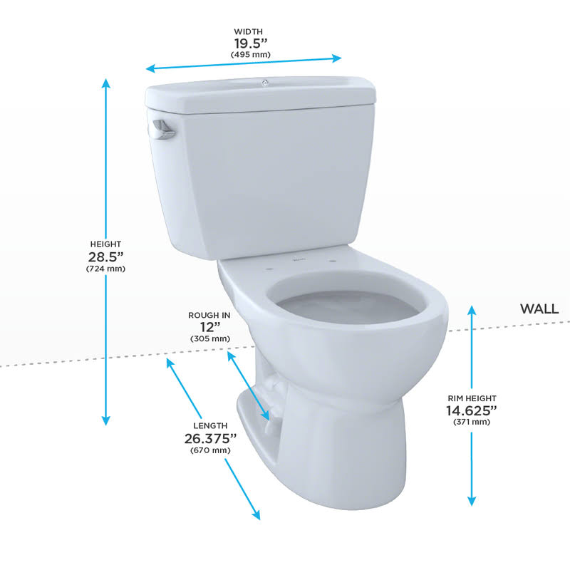 Colonial White Two Piece Toilet C604