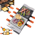 Raclette Table Grill with Non-stick Grilling Plate and Cooking Stone, 8 Person Electric Tabletop Cooker, 19" x 8" x 4.5" P661