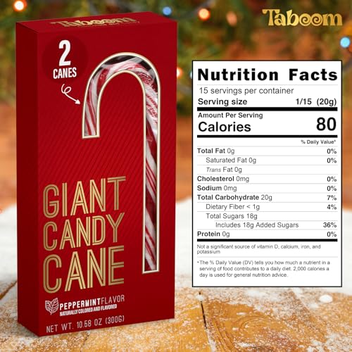 2 Pack 10 Inch Individually Wrapped Peppermint Candy Cane Sticks U44659