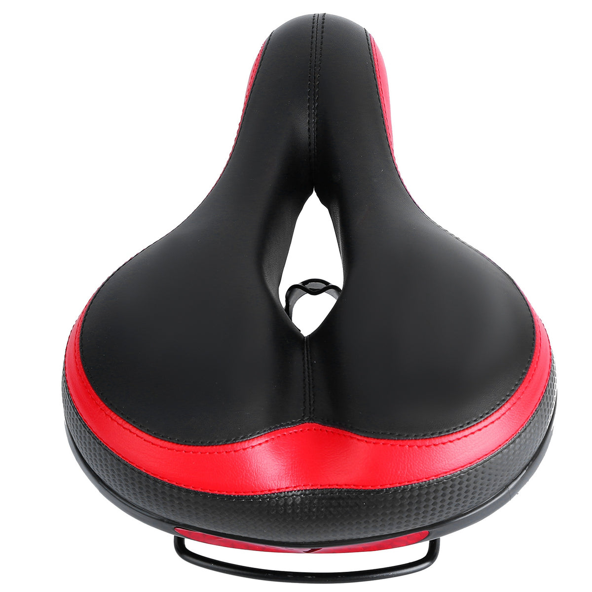 Black Red Bicycle Saddle Replacement with Dual Shock Absorbing Springs X33337
