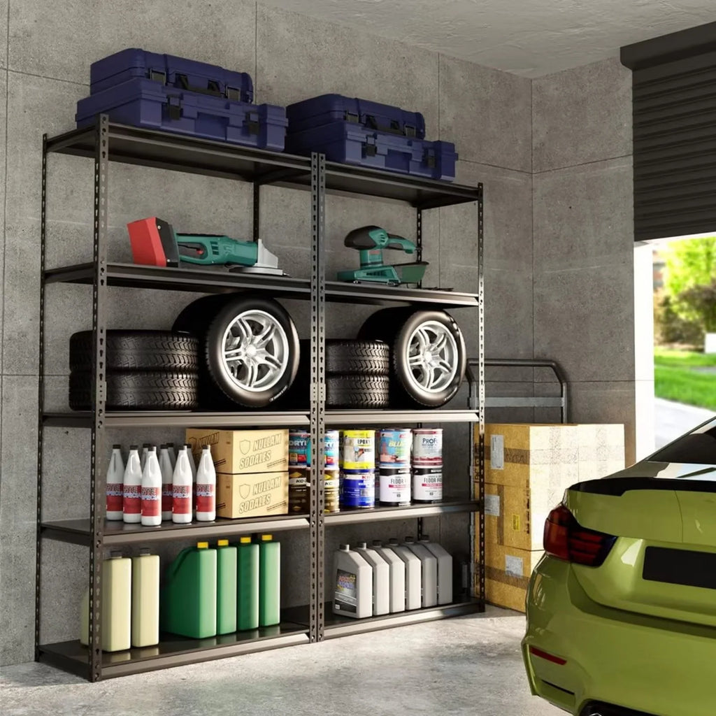 Heavy Duty 5-Tier Metal Garage Storage Shelving Rack, 35.8" W x 16.2" D x 72" H V71584