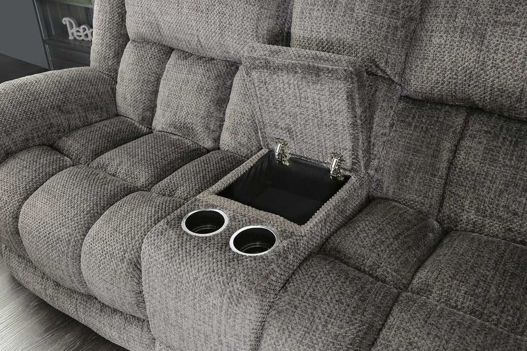 Brown Flannelette Recliner Sectional E660302