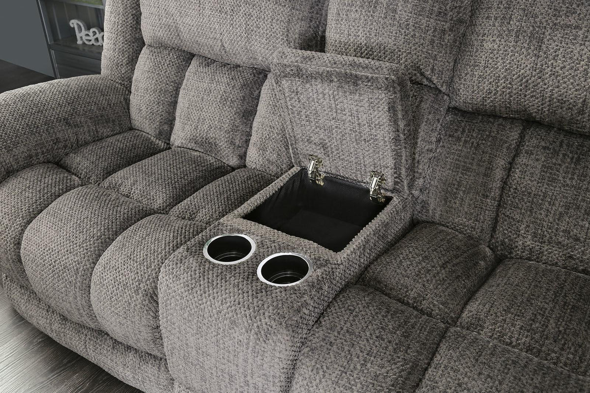 Brown Flannelette Recliner Sectional E660302