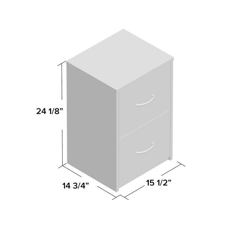 2 Drawer File Cabinet Black Oak W86206