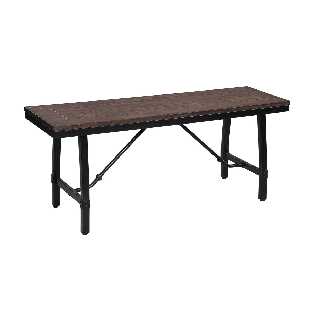 Oak & Black Bench B74979