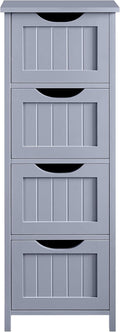 Gray 4 Drawer Wood Bathroom Floor Cabinet M9577