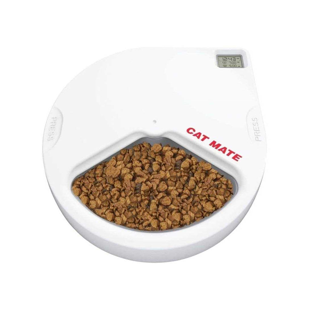 Five-meal Automatic Pet Feeder with Stainless Steel Bowl Inserts and Ice Packs N873