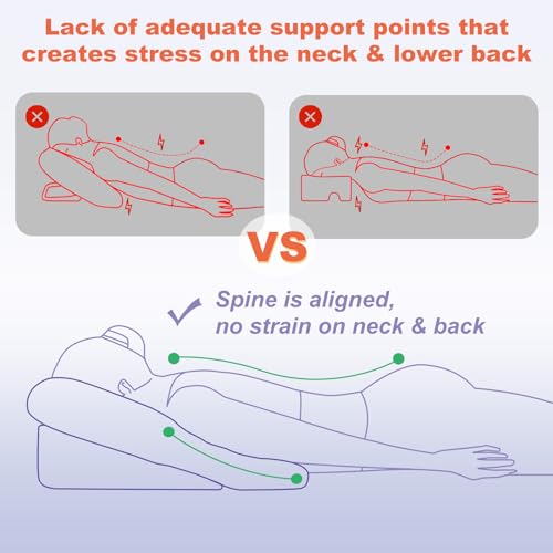 Face Down Pillow with Shredded Memory Foam and Removable Cover R342