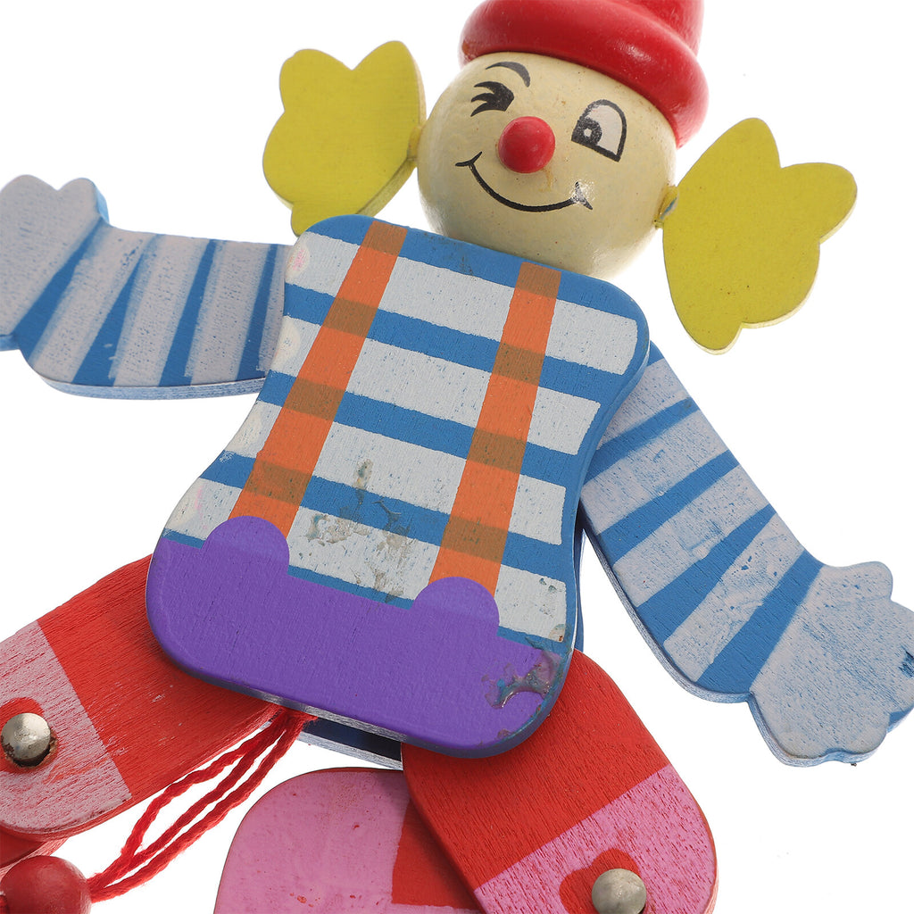 2Pcs Wood Clown Marionette Puppet Toy M53131