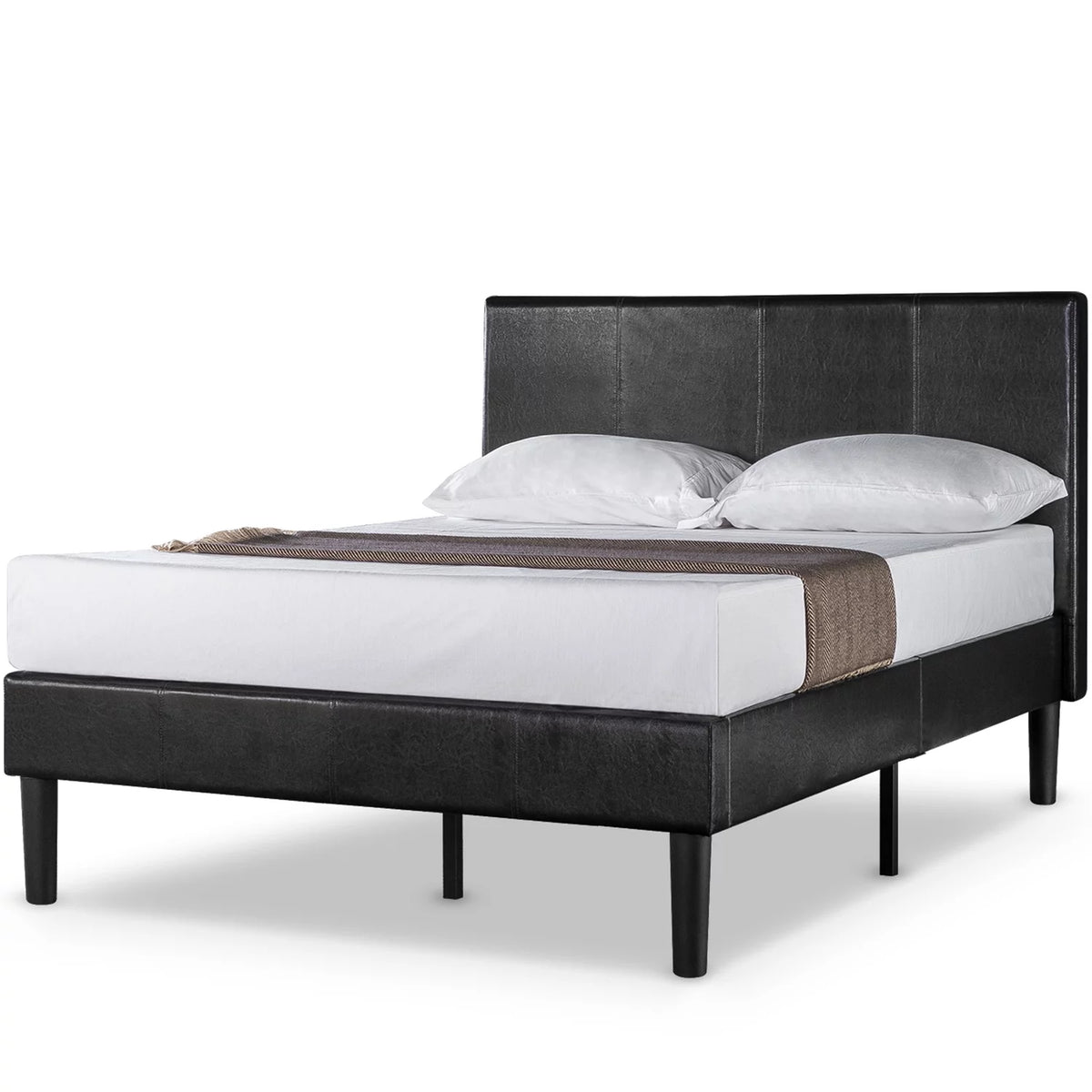 47 Faux Leather Platform Bed Frame J44290