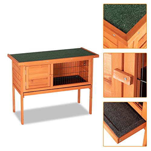 36" Single Deck Waterproof Wooden Rabbit Hutch W289624