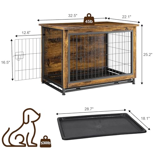 Grey Wooden Dog Kennel Table U52957