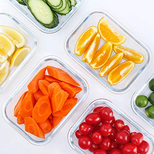 10-Pack 22 Oz Glass Meal Prep Containers with lids R507996