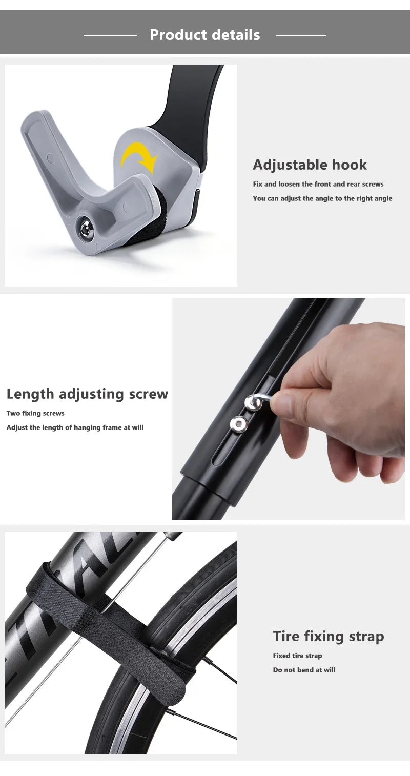 Bike Wall-Mounted Vertical Garage Storage Horizontal Adjustable Hook E743368