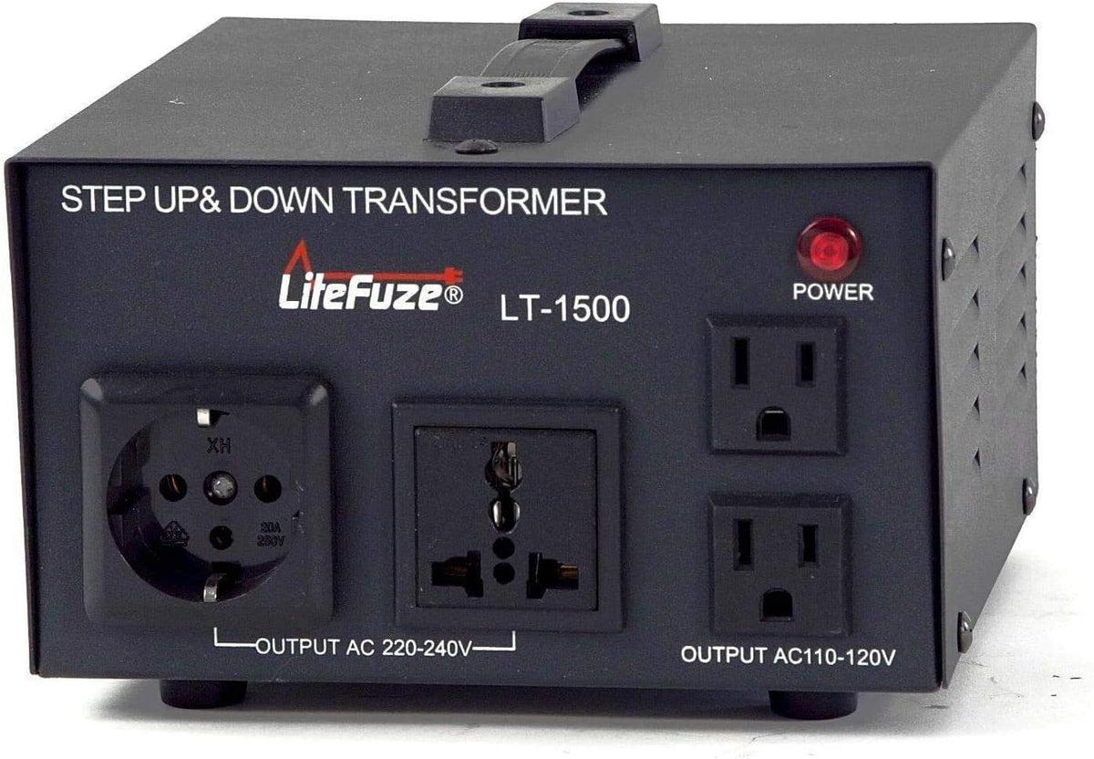 2000 Watt Voltage Converter Transformer with Circuit Breaker Protection E431196