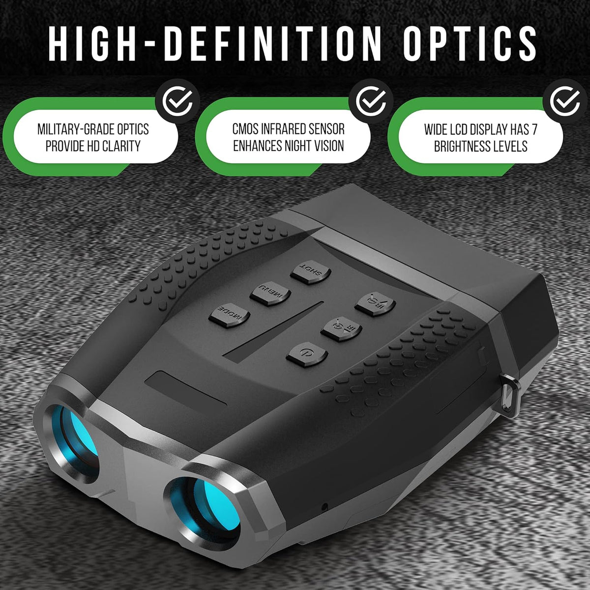 Night Vision Binoculars with Camera, 4X Digital Zoom, 2.5” LCD Display R290194
