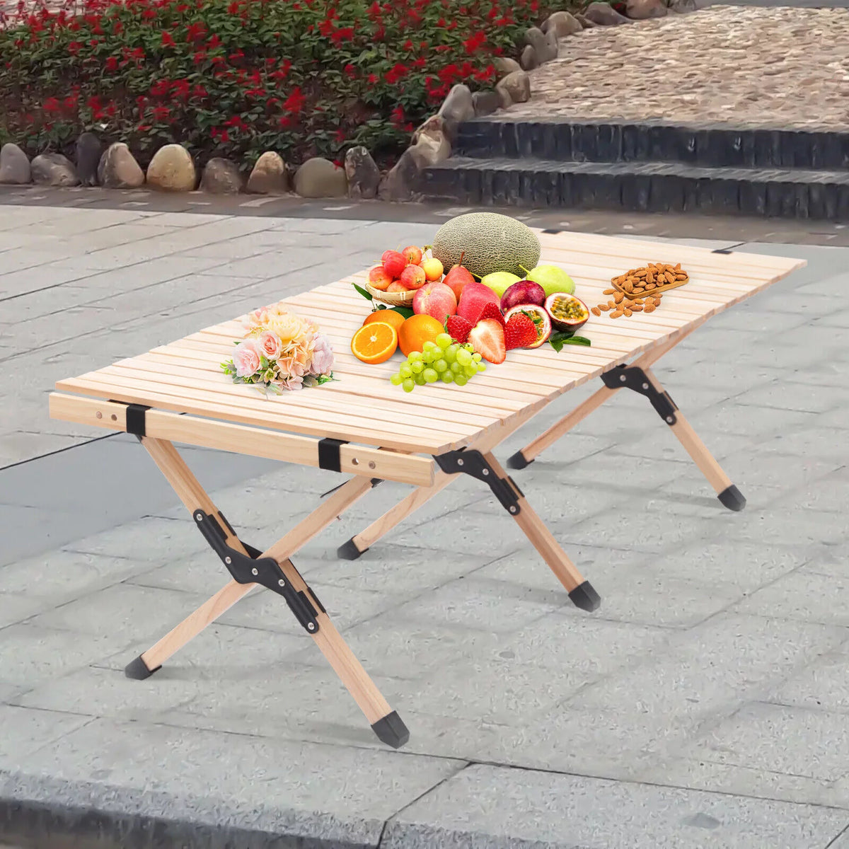 120*60cm Wooden Portable Folding Camping Table A953