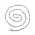 14K White Gold Diamond Tennis Chain Necklace 16 in. 4.375 CTTW S311109