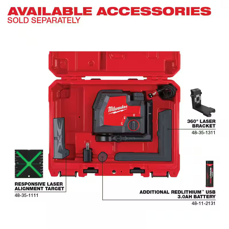 Green Rechargeable Cross Line Laser Level and LED Flood Light V3223