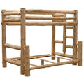 Rustic Natural Cedar Single Ladder Left Log Bunk Bed V862477