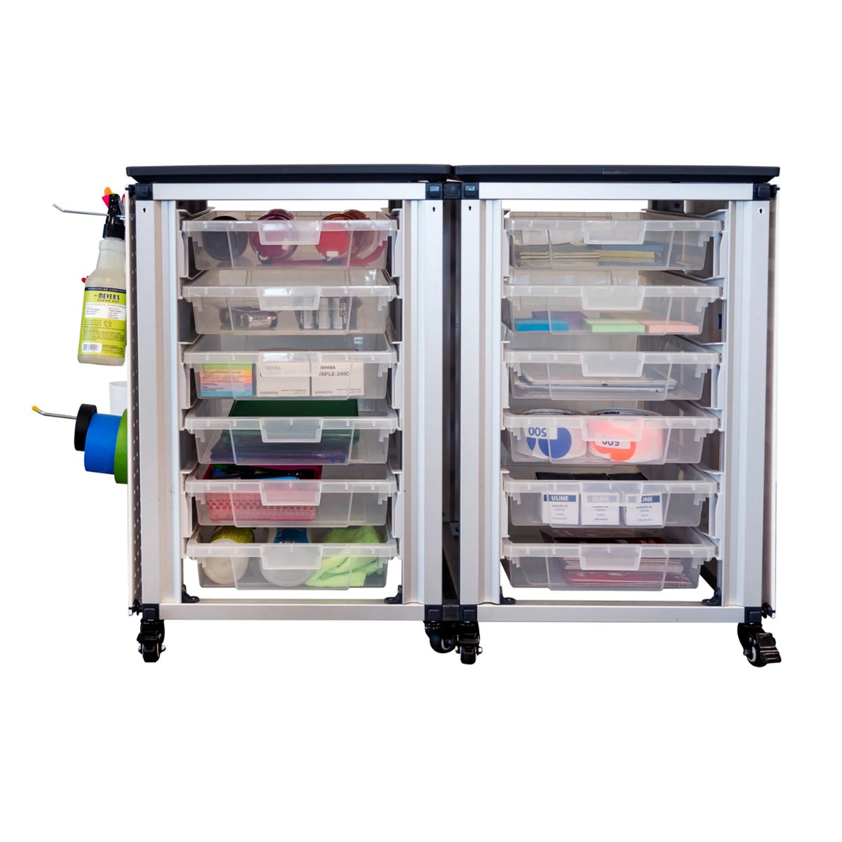 Modular Classroom Storage Cabinet with 12 Clear Bins V3549