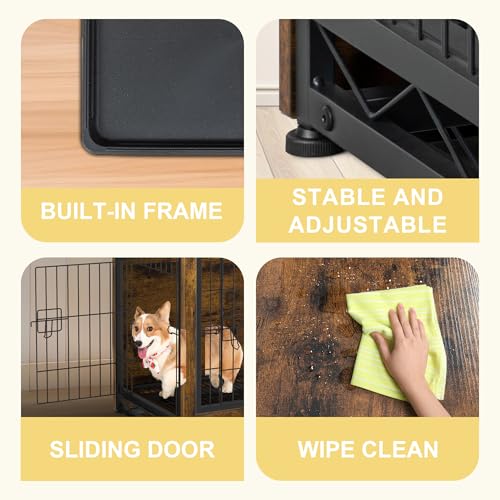 Grey Wooden Dog Kennel Table U52957
