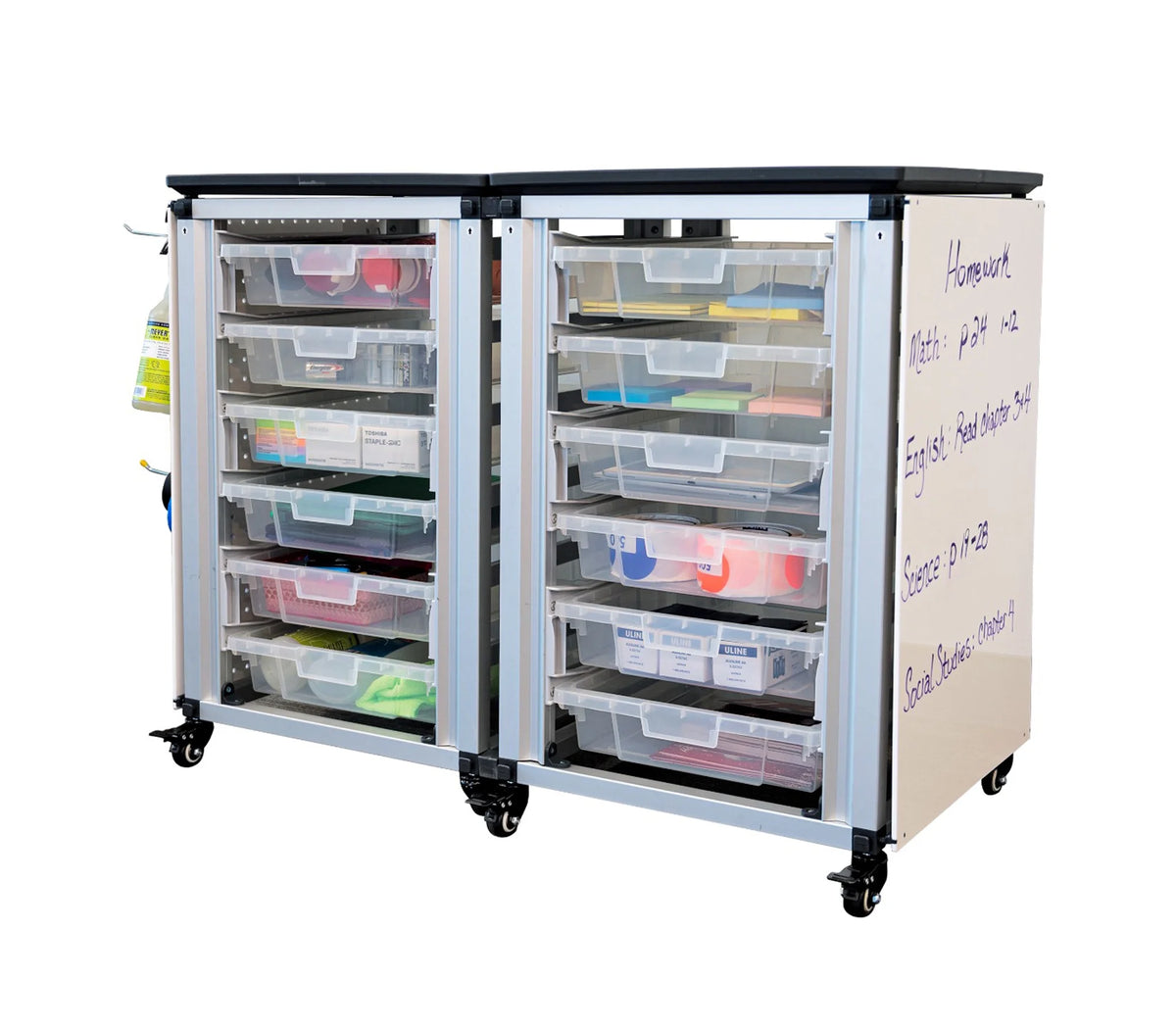 Modular Classroom Storage Cabinet with 12 Clear Bins V3549