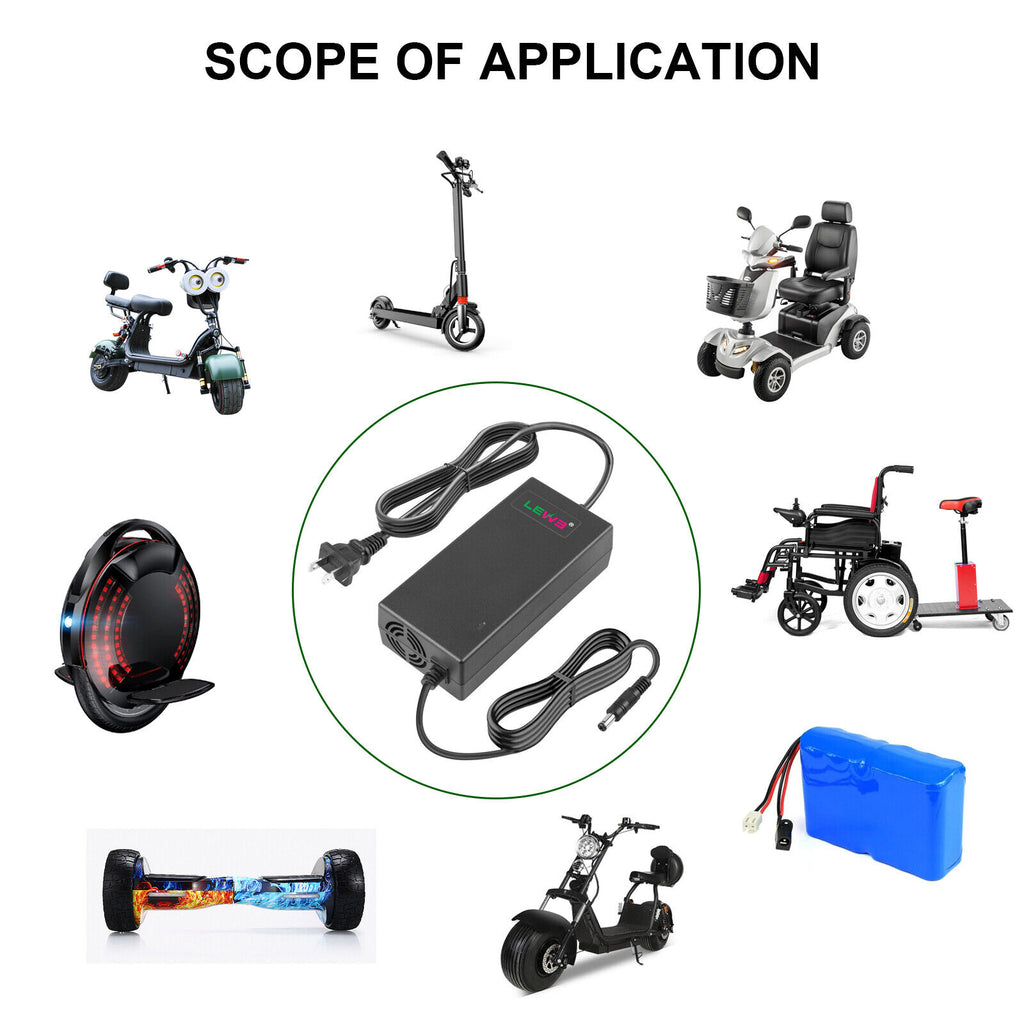 54.6V 2A Power Charger for 48V Electric Bicycles E-bike Lithium Battery N5151