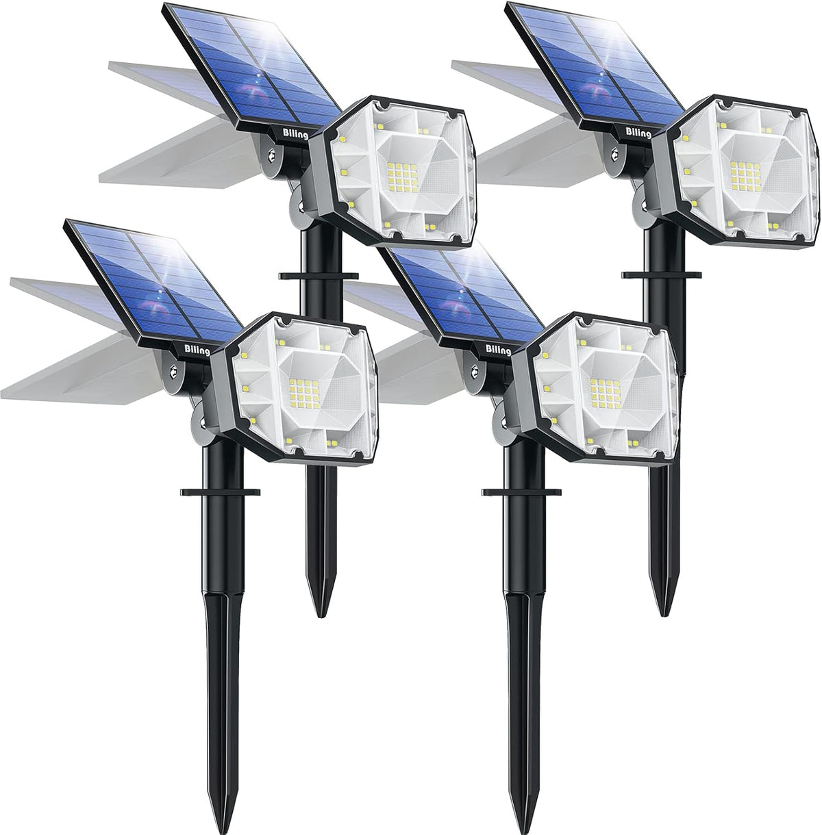 30 LED Solar Landscape Spotlights 4 Pack Warm White O112304