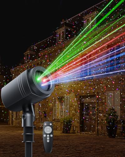 RGB Laser Light Projector with RF Remote and Timer W48247