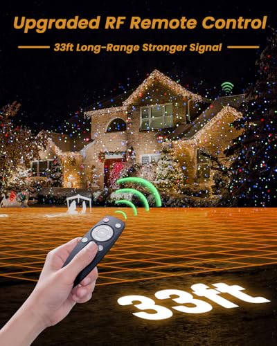 RGB Laser Light Projector with RF Remote and Timer W48247
