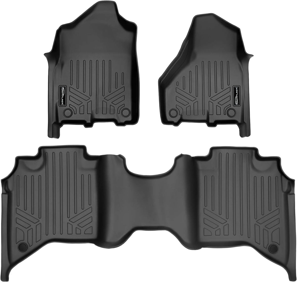 Custom 2 Row Black Floor Mats Liner Set E901060