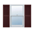 Vinyl Cathedral Top Open Louver Shutters M824