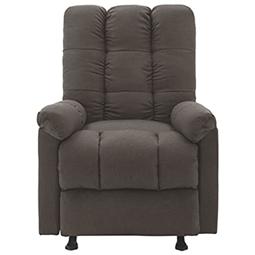 Brown Fabric Reclinable Massage Wingback Chair K65351