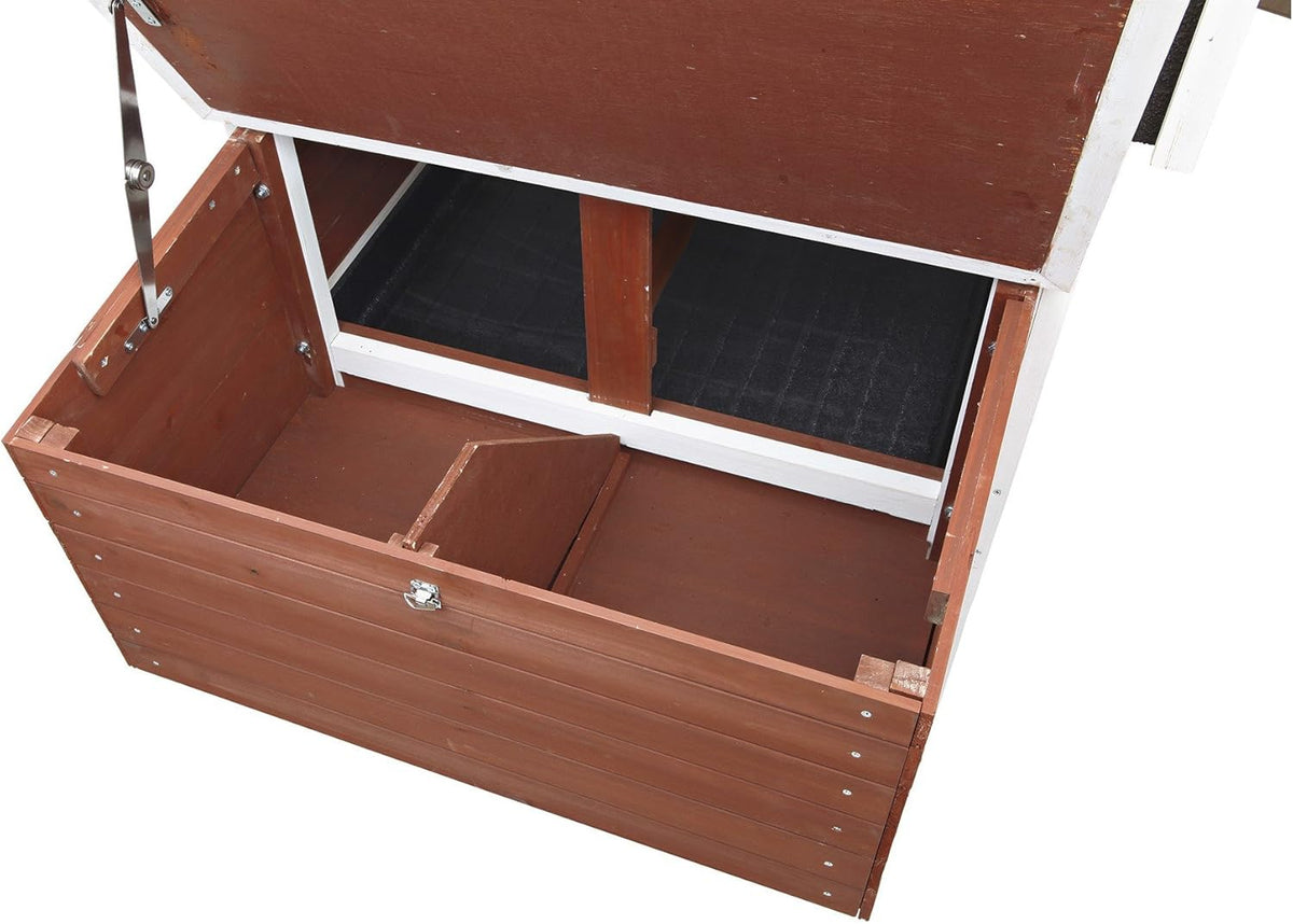 72-in Enclosed Outdoor Chicken Coop with Run and Nesting Box H788