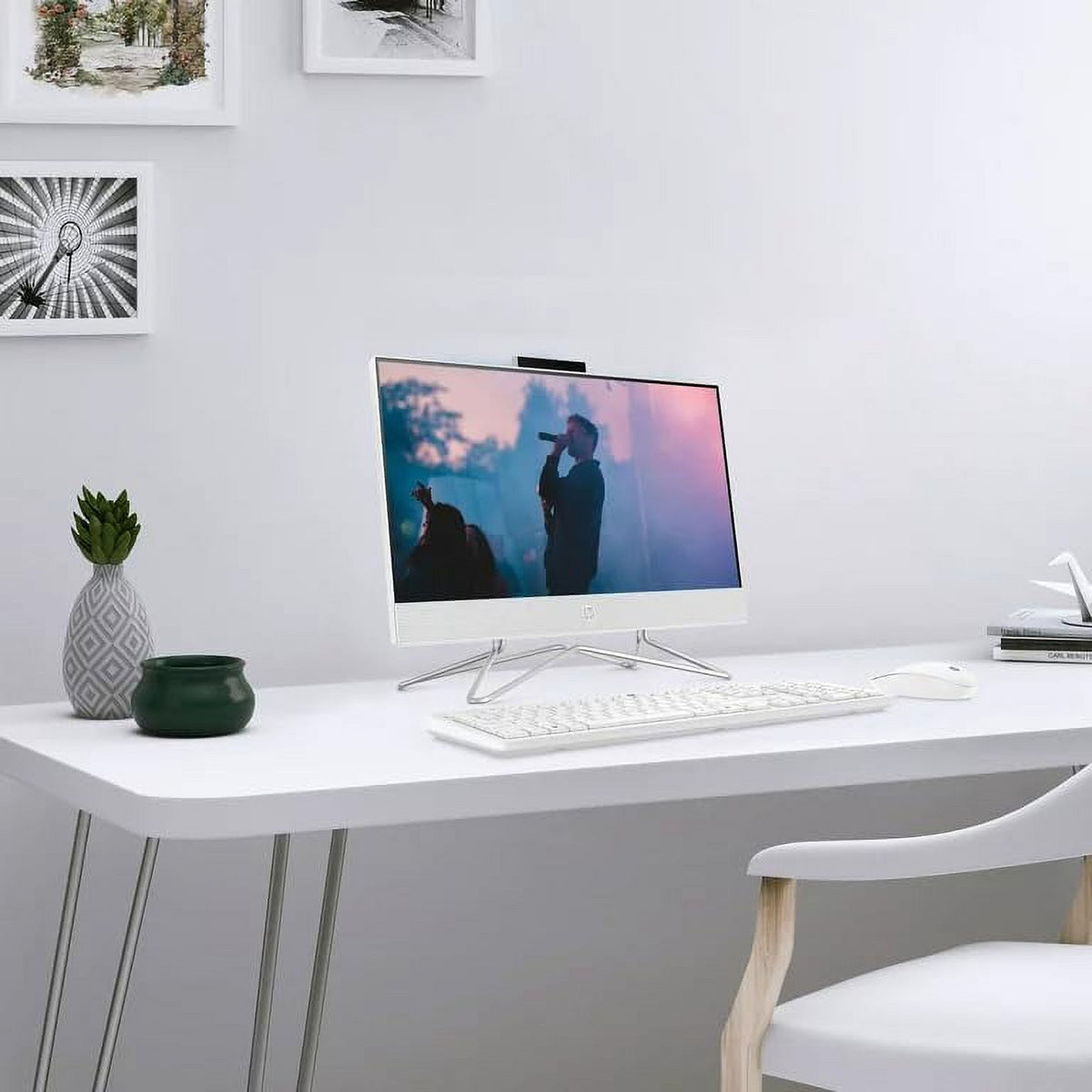 21.5" FHD All-in-One Desktop Intel Pentium Silver J5040 32GB DDR4 1TB NVMe SSD White I2775